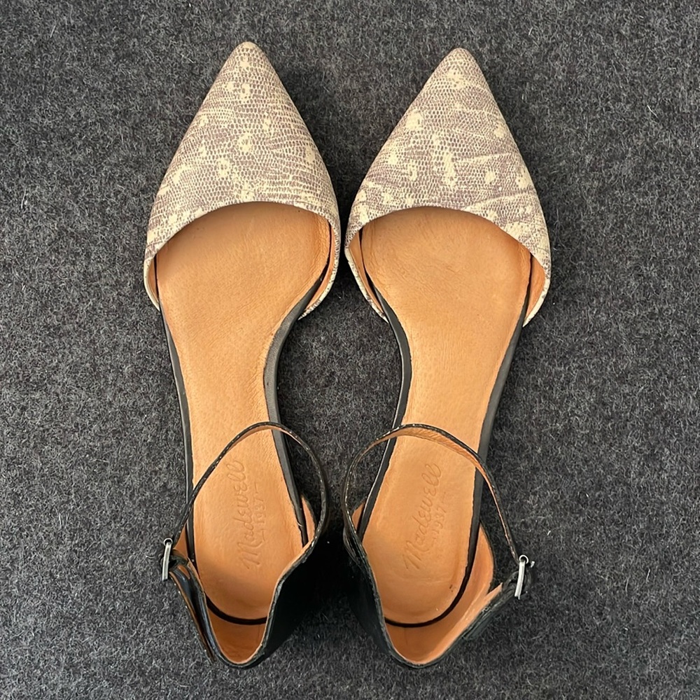 Madewell Beatrice Skimmer Flats, size 9.5